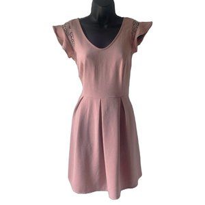 LIGHT PINK BABYDOLL SKATER A-LINE DRESS